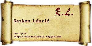 Retkes László névjegykártya